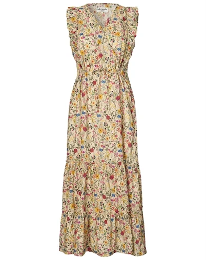 Lollys Laundry - SamoLL Midi Kjole - Flower Print